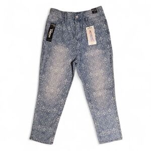 Simple Society Paisley Design Super High Rise Straight Leg Jeans Juniors Size 9